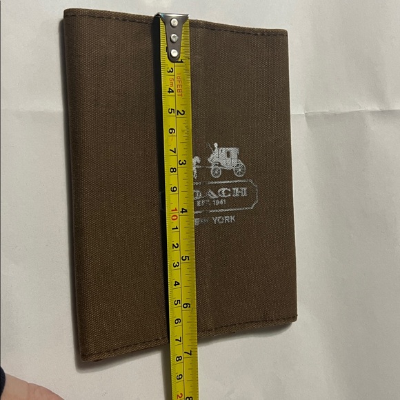 Coach Notebook Cover Brown Canvas Silver Logo Magnetic Closure Japan Exclusive - Picture 14 of 16